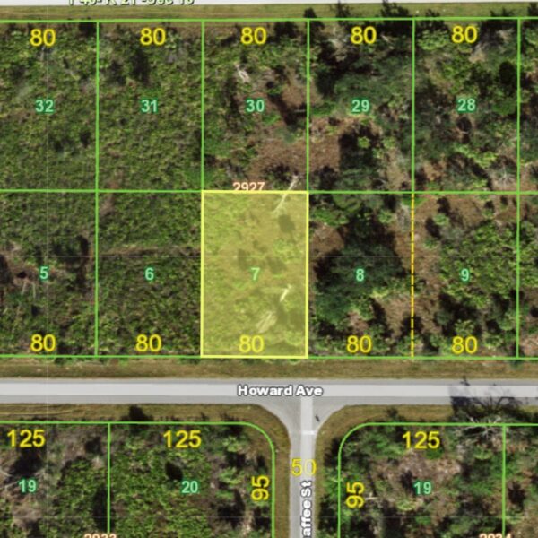 Lot 7 on Howard Ave. Port Charlotte FL.
