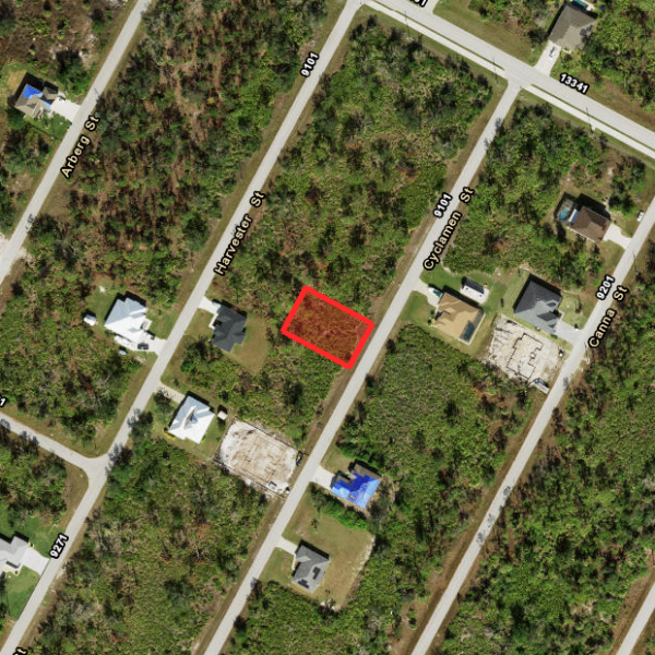 Lot 32 on Cyclamen St. in South Gulf Cove FL.